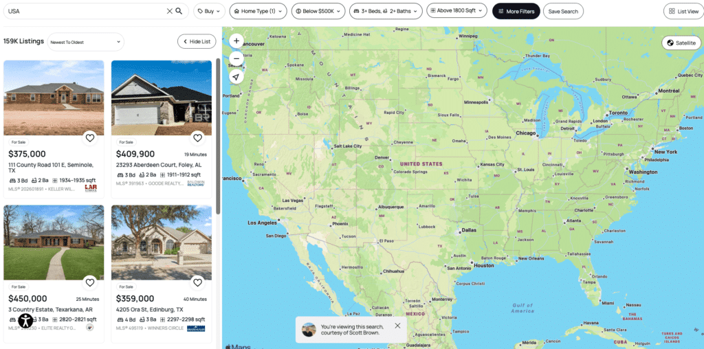 Search For USA Houses
