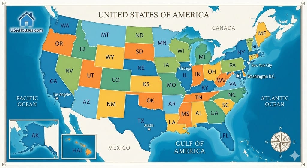 USA Houses Map