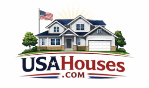 USA Houses USAHouses.com Logo - New Construction Homes and Real Estate Services