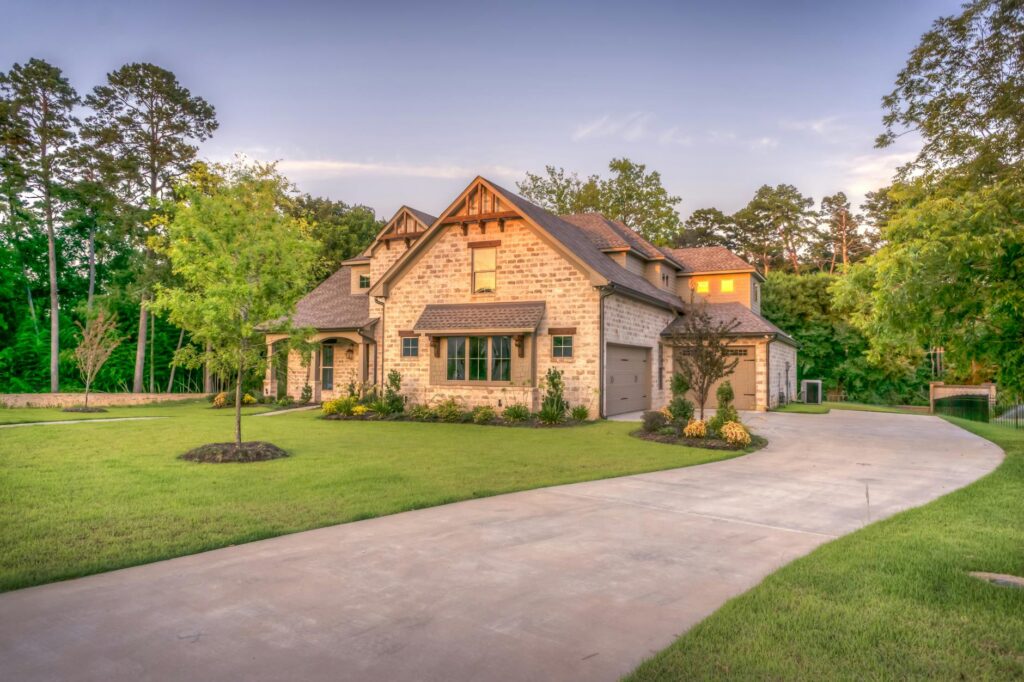 USA Houses beige bungalow house