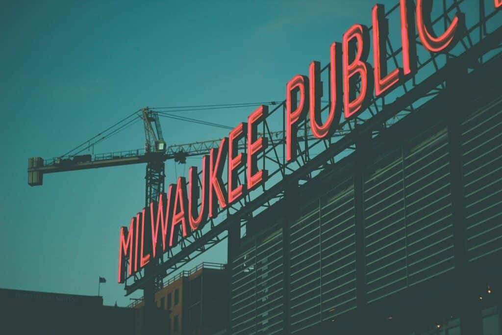 red and black Milwaukee neon signage, milwaukee real estate