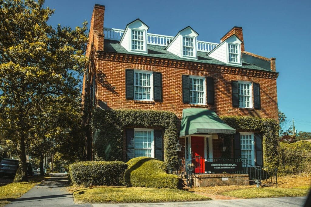 a large brick house